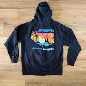 Jimmy Buffett Second Wind 2023 Tour Hoodie Navy Blue Sz XL Final Tour Merch